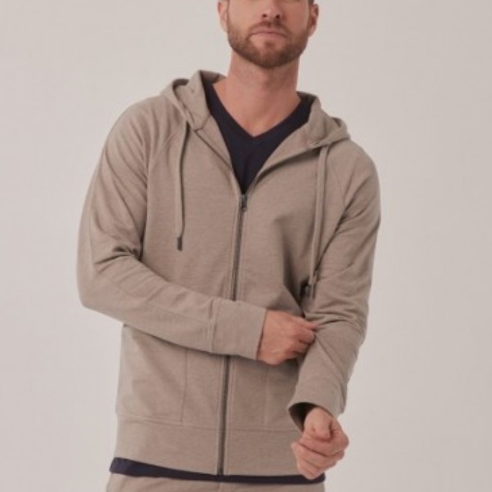 Pact heather stucco off duty hoodie